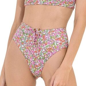 Maaji Petite Pompom Applause High Rise reversible bikini bottom M